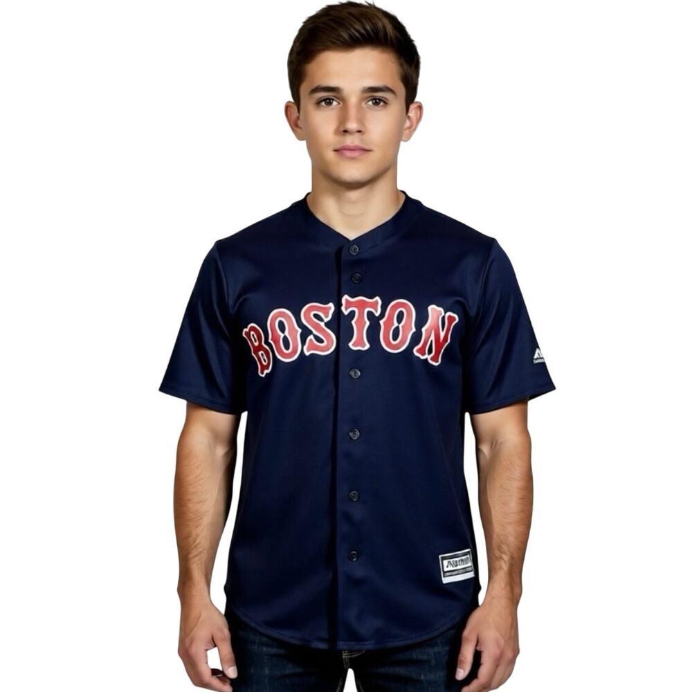 Majestic Ortiz Navy Boston Red Sox MLB Alternate Replica Player Jersey Size S
